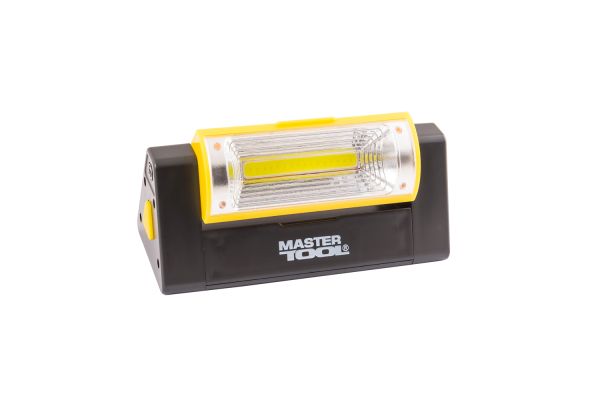 Фонарь Mastertool магнитный с регулировкой наклона бок. света 125*52*52мм 6*LED+COB, 4*AAA (94-0809)