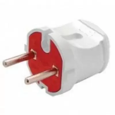 Вилка без з/к пряма "Мімоза" 10А біла FETIH (F-14)