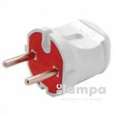 Вилка без з/к пряма "Мімоза" 10А біла FETIH (F-14)