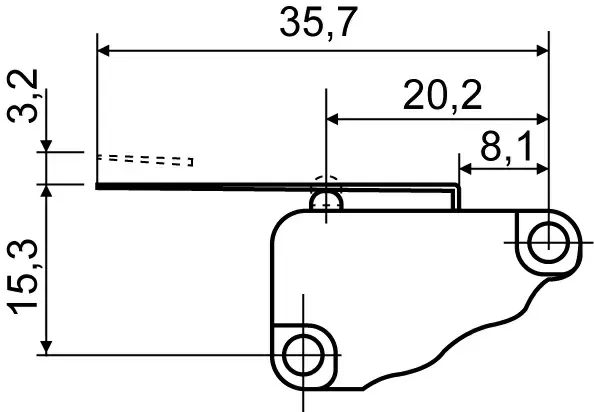 Кінцевий мікроперемикач V-15-21C25 АСКО (0050040021)