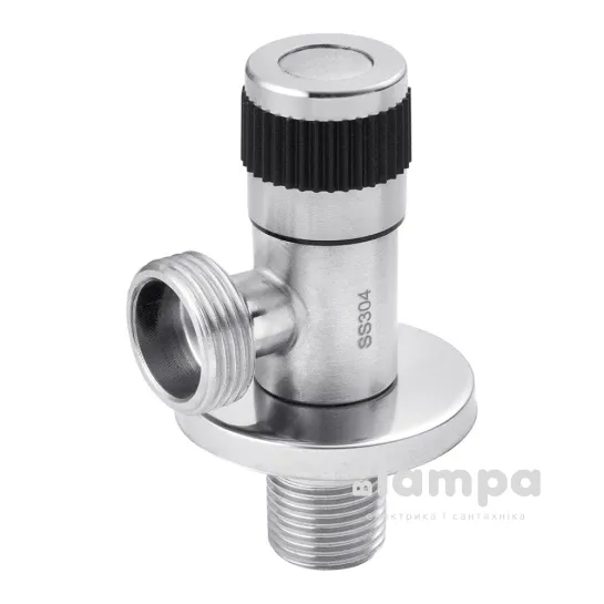 Кран кутовий 1/2"x3/4" KARRO нерж. DF (CV020402)