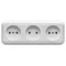 Розетка 3- на без з/к MARSHEL біла RO16-250