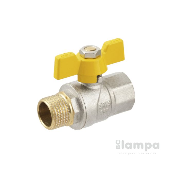 Кран газовий 1/2 HB RAFTEC YELLOW DN15 GRB11 (39508)