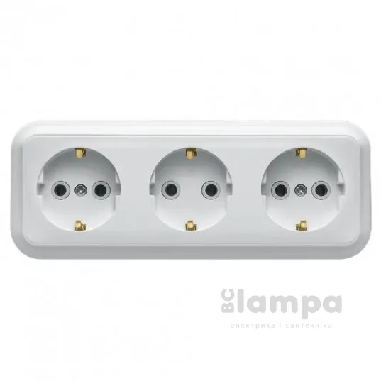 Розетка 3- на з з/к MARSHEL біла RO16-251