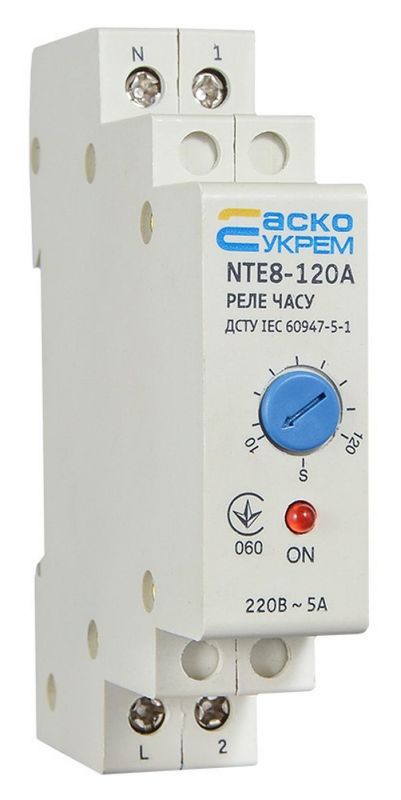 Реле часу NTE8-120A STE8-120A АСКО (A0090050003)затримка на вимкнення 10-120 сек