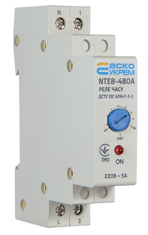 Реле часу NTE8-480A STE8-480A АСКО (A0090050005) затримка на вимкнення 5-8 хв