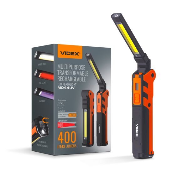 Ліхтар портативний багатофункційний  VIDEX VLF-M044UV 400Lm 4000K (27299)