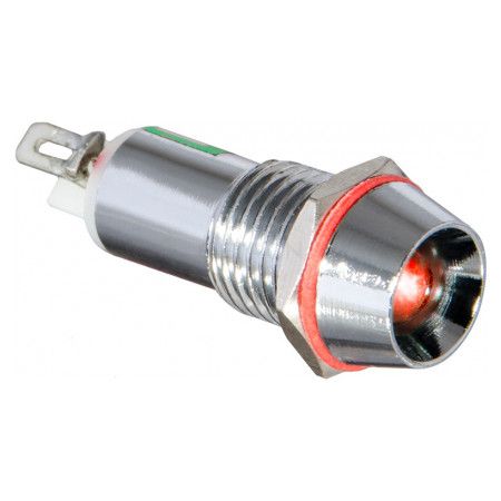 Арматура светосигнальная AD22C-Ø10 красная 220V АСКО металл/пайка (0140030124)