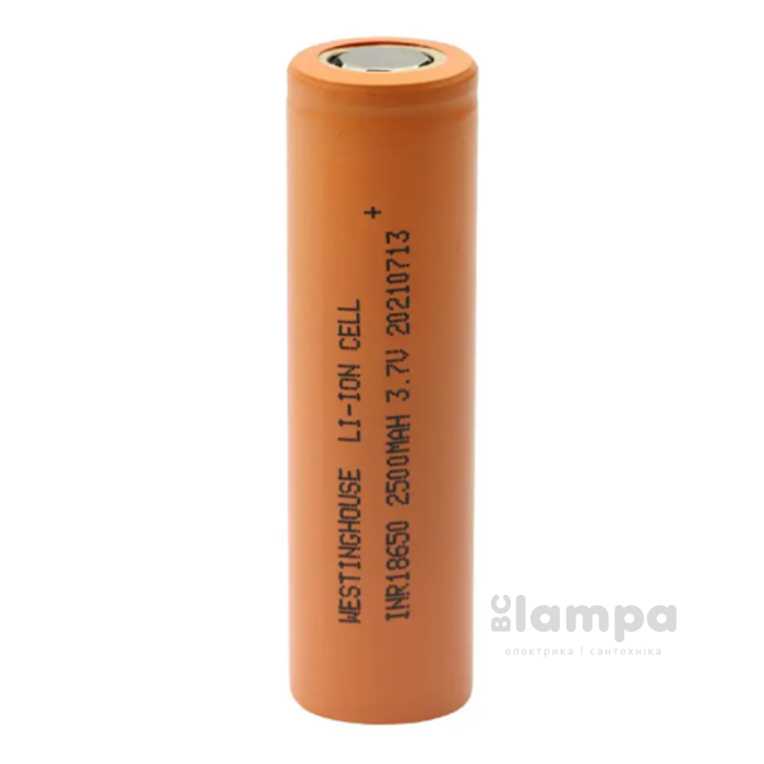 Акумулятор 18650 WESTINGHOUSE  Li-Ion 2500mAh 3.7V високострумовий (INR18650P-2500)