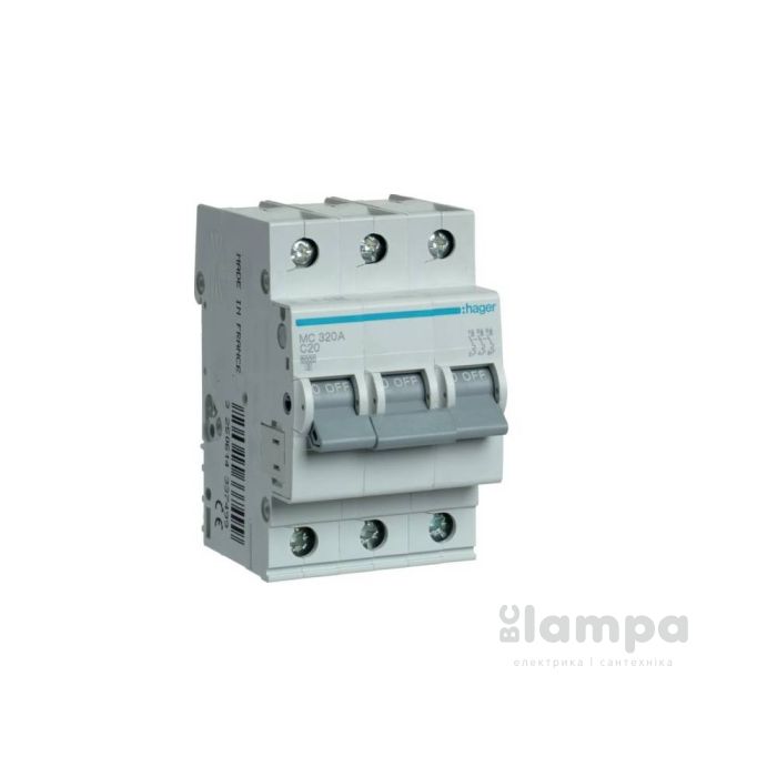 Автоматичний вимикач Hager MC320A 3p 20A C