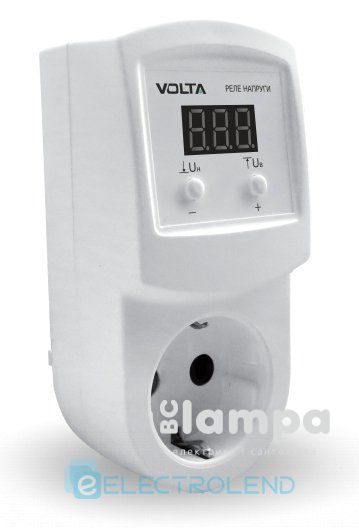 Реле напруги HS ELECTRO/ VOLTA розеточне УКН-16A 3.5kW 100-400V (гар.2 р)