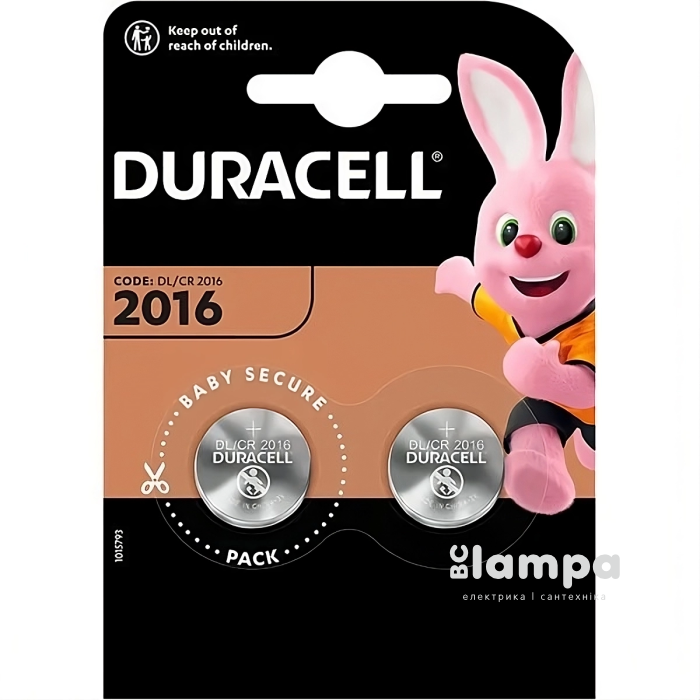 Батарейка CR2016  DURACELL 3V