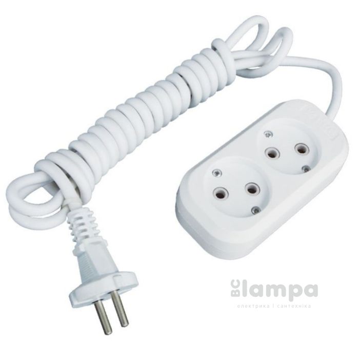 Подовжувач 2гн.  2м  без з/к LUXEL Benefice (LX-7102)