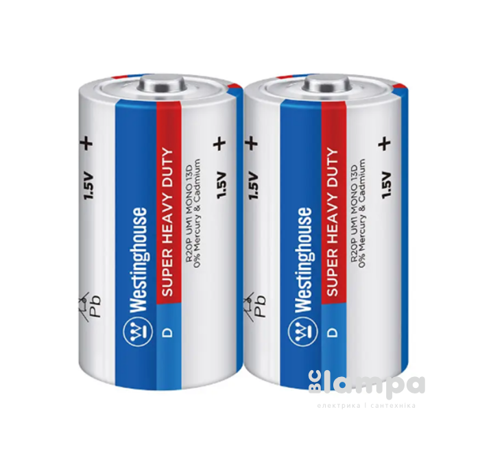 Батарейка WESTINGHOUSE Super Heavy Duty D/R20 (R20P-SP2) - ціна за1шт.
