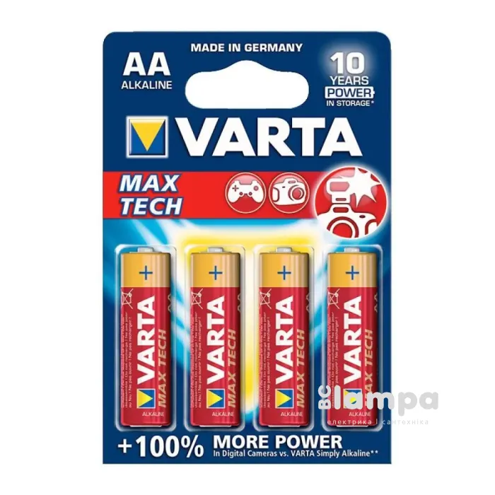 Батарейка VARTA Max Tech AA червона (LR06)