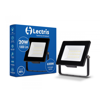 Прожектор LECTRIS LED  20W 6500K IP65 1800Lm 185-265V (1-LC-3002)