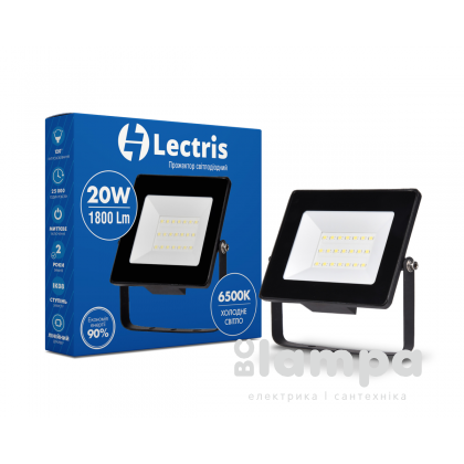 Прожектор LECTRIS LED  20W 6500K IP65 1800Lm 185-265V (1-LC-3002)