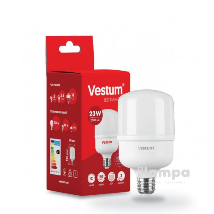 Лампа VESTUM LED T 80 23W Е27 6500K 220V (1-VS-1601)