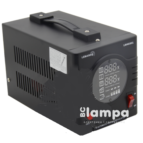 Стабілізатор напруги релейний LEMANSO 1-Ф 1000VA 800Вт 170-270В LM40300