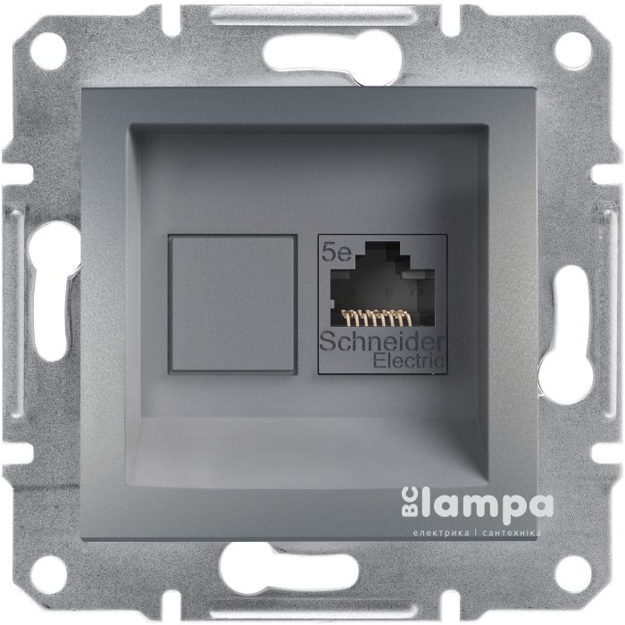 Schneider Electric Asfora сталь розетка PC 1- на (ЕРН4300162)