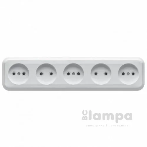 Розетка 5- на без з/к MARSHEL біла RO16-254