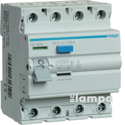 ПЗВ, реле диференційного струму Hager  CD425J 4.25.30 France