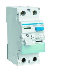 ПЗВ, реле диференційного струму Hager  CD240J/D 2.40.30 типА France