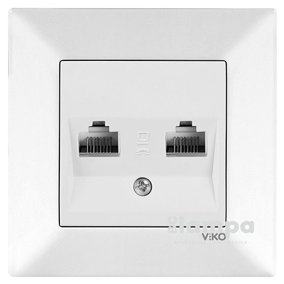 Розетка Біла 2- на РС (RJ45) Viko Meridian (90970034)