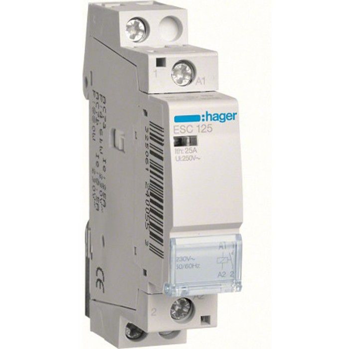 Контактор Hager ESC126 25А 1HЗ 230V 1мод