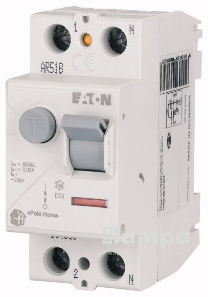 ПЗВ, реле диференційного струму Eaton HNC - 2/63/003 2P 63A 0,03A (194692) Serbia