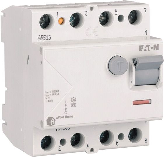 ПЗВ, реле диференційного струму Eaton HNC - 4/40/003 4p 40A 0,03A (194694) Serbia