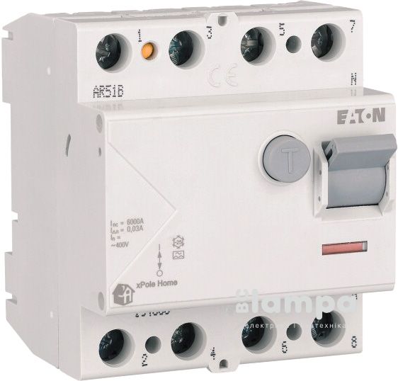 ПЗВ, реле диференційного струму Eaton HNC - 4/40/003 4p 40A 0,03A (194694) Serbia