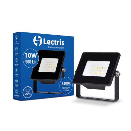 Прожектор LECTRIS LED  10W 6500K IP65  900Lm 185-265V (1-LC-3001)