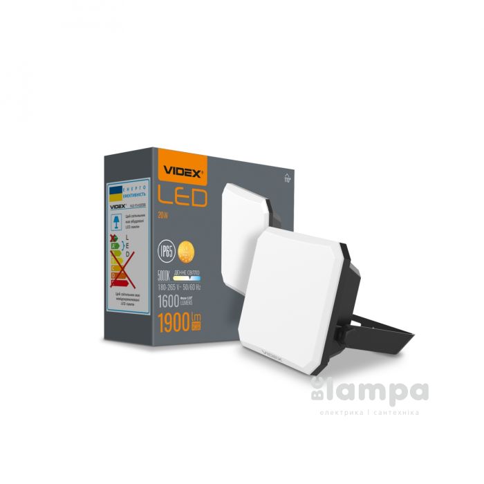 Прожектор VIDEX LED  20W 5000K 220V Black (VLE-F3-0205B/27713)