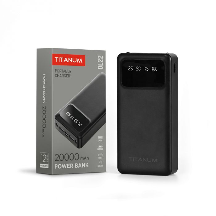 Power Bank TITANUM OL22 20000 mAh чорний (27480)