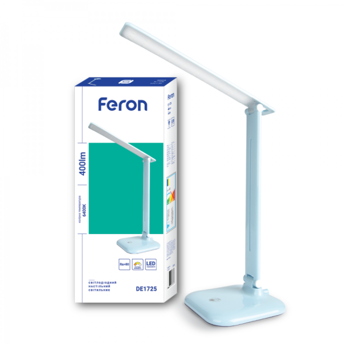 Светильник настольный FERON LED DE1725ARD  9W голубой, регулирование