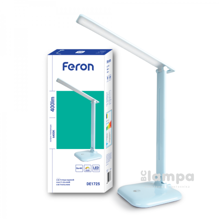 Светильник настольный FERON LED DE1725ARD  9W голубой, регулирование
