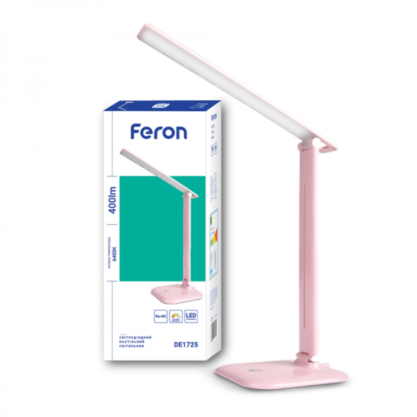 Светильник настольный FERON LED DE1725 9W розовый регулирование