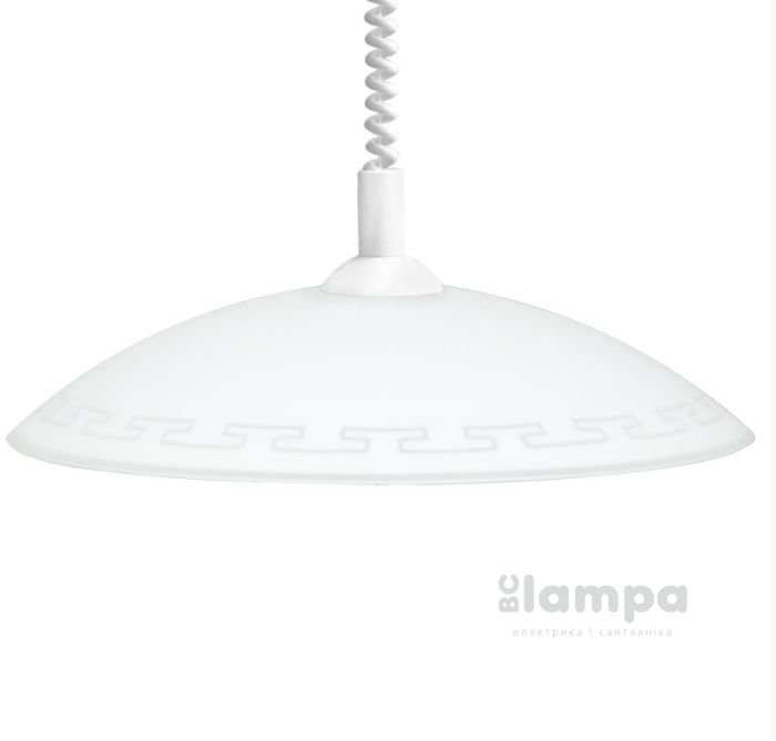 Светильник Ø400mm подвес 1×Е27 с натяжителем Греция белый (26070)