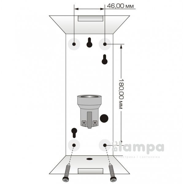 Светильник 250*190 прямокутний 1хЕ27 Зеус білий (22322)