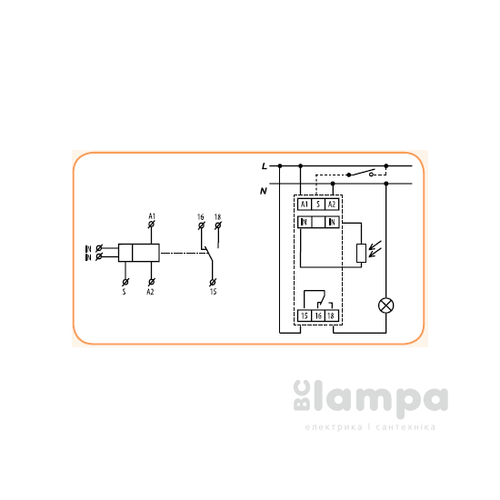 Датчик сутінковий  реле ETI SOU - 1 230V AC 16А