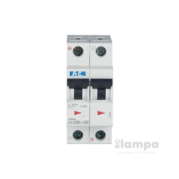 Автоматичний вимикач Eaton 2p, 50A, C - HL Serbia Home