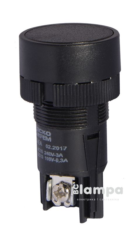 Кнопка АСКО XB2-EA125 чорна NO+NC (A0140010035/p0810130)