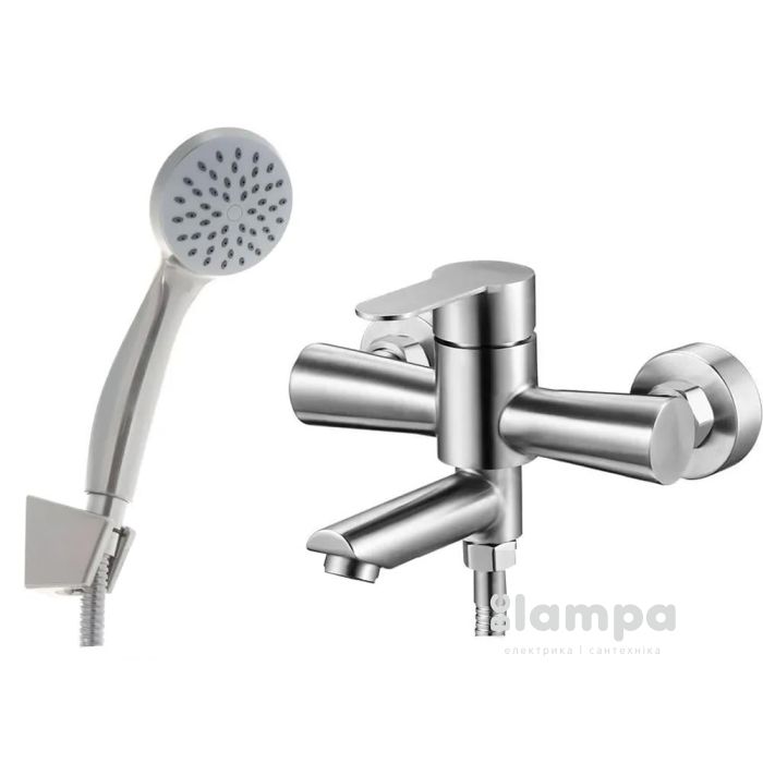 Смеситель SOLONE ван коротк. JAT3-A094 нерж. (2512)