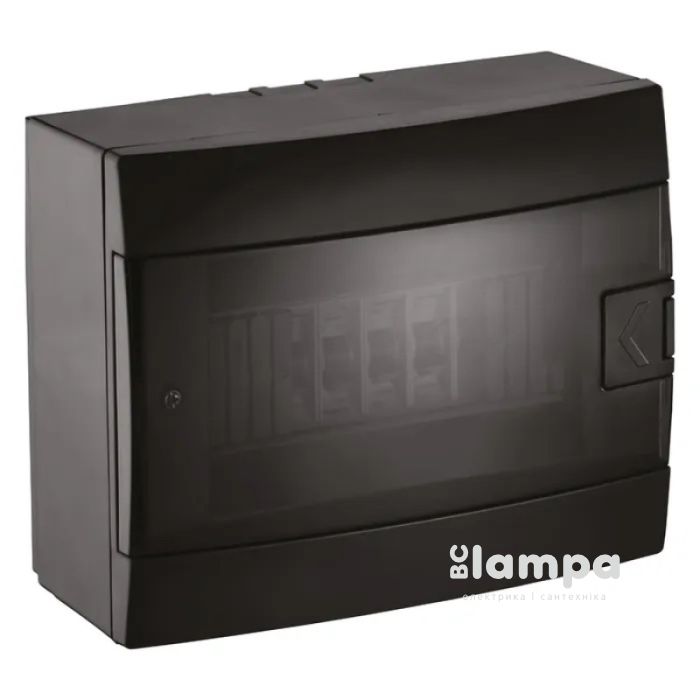 Щиток розполільчий Horoz Elektrik  8 автоматов накладний ЧОРНИЙ 600-001-800