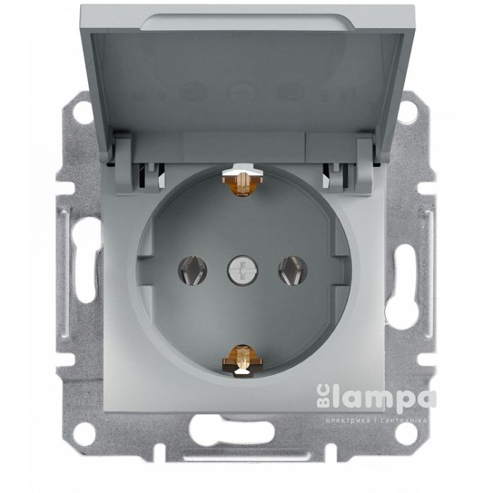 Schneider Electric Asfora алюміній розетка 1- на з/к + кришка (ЕРН3100161)