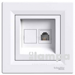 Schneider Electric Asfora біла розетка Tel 1- на (ЕРН4100121)