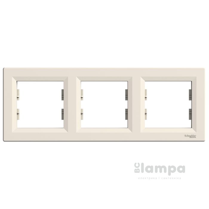 Schneider Electric Asfora крем рамка горизонтальна 3 - на (ЕРН5800323)