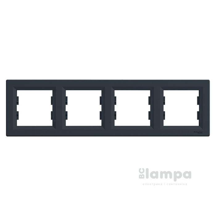 Schneider Electric Asfora антрацит рамка горизонтальна 4 - на (ЕРН5800471 / 90002309)