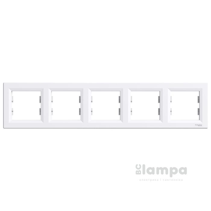 Schneider Electric Asfora біла рамка горизонтальна 5 - на (ЕРН5800521)